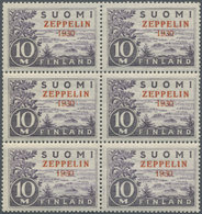 ** Finnland: 1930, Fahrt Von Luftschiff "Graf Zeppelin" Von Helsinki Nach Friedrichshafen, Postfrischer Senkrecht - Covers & Documents