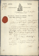 Br Frankreich - Vorphilatelie: 1800 Ägyptenfeldzug: Gesiegelter Brief Als Befehlskundgebung Von DAMAS, "Général D - 1792-1815: Conquered Departments