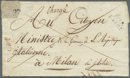 Br Frankreich - Vorphilatelie: 1803/1857, Three CHARGÉ Letters From "P 12 P S. REMI" To Milano 1803, 1813 To Euri - 1792-1815: Conquered Departments