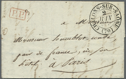 Br Frankreich - Vorphilatelie: 1833, DEBOURSES / CHAMBRE DES PAIRS, Double-line On Reverse Of Complete Folded Let - 1792-1815: Conquered Departments