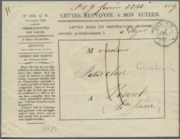 Br Frankreich - Vorphilatelie: 1840, Vordruck-Umschlag "4ere Sous-Direction, Services Des Non-Valeurs - Bureau De - 1792-1815: Conquered Departments