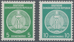 ** DDR - Dienstmarken A (Verwaltungspost B): 1954, Dienstmarken 5 Und 10 Pf Mit Wasserzeichen 2 X II, P - Autres & Non Classés