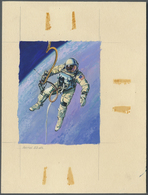 Thematik: Raumfahrt / Astronautics: 1969, Fujeira. Final Artist's Drawing For The 50dh Value Of The Series "Apollo Space - Other & Unclassified