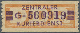 ** DDR - Dienstmarken B (Verwaltungspost A / Zentraler Kurierdienst): 1958, Wertstreifen Für Den ZKD, 2 - Andere & Zonder Classificatie