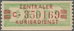 ** DDR - Dienstmarken B (Verwaltungspost A / Zentraler Kurierdienst): 1959, Wertstreifen Für Den ZKD, 2 - Autres & Non Classés