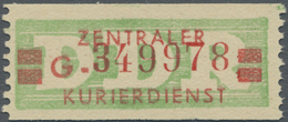 ** DDR - Dienstmarken B (Verwaltungspost A / Zentraler Kurierdienst): 1959, Wertstreifen Für Den ZKD, 2 - Other & Unclassified