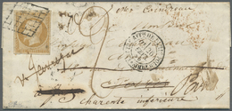 Br Frankreich: 1855, 10c. Bistre "Empire Nd", Single Franking (tiny Imperfections - Irrelevant) On Local Lettersh - Usati
