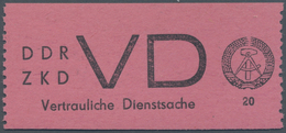 ** DDR - Dienstmarken D (Vertrauliche Dienstsachen): 1965, 20 Pfg. Schwarz Auf Hellrosa, Sehr Gut Gezäh - Autres & Non Classés