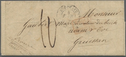 Br Frankreich: 1856. Stampless Envelope Written From Messina Dated '1st Feb 1856' Addressed To Gruissan Sent On T - Oblitérés