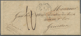 Br Frankreich: 1856. Stampless Envelope Written From Messina Dated '1st Feb 1856' Addressed To Gruissan Sent On T - Usati