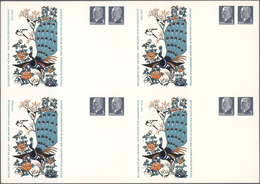 GA DDR - Ganzsachen: 1968 (ca.). UNZERTRENNTER 4er-BLOCK Mit Der Privat-Postkarte 5 Pf Grau Neben 5 Pf - Other & Unclassified