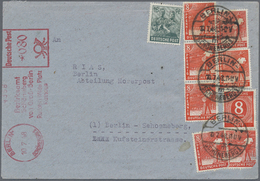 Br Berlin - Vorläufer: 1948: Ortsbrief 16 Pf. Mit 9 Werten (teils Mängel) Ziffern/AS Zehnfach Als 8 Pf. - Brieven En Documenten