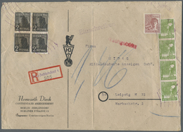 Br Berlin - Vorläufer: 1948: Umschlag Ca.  22 X 15,5 Cm Als Fern-Doppelbrief Mit Einschreiben ( 48 + 60 - Brieven En Documenten