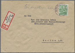 Br Berlin - Vorläufer: 1948, 84 Pfg. Arbeiter Auf R-Brief Aus "BERLIN-BORSINGWALDE 24.6.48" Nach Seelow - Covers & Documents