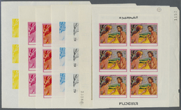 ** Thematik: Religion / Religion: 1970, Fujeira. Progressive Proof (7 Phases) In Miniature Sheets Of 6 For The 15dh Valu - Autres & Non Classés