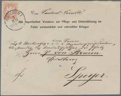 Br Thematik: Rotes Kreuz / Red Cross: Ca. 1870 Bayern Vordruckbrief "Vom.. Des Bayerischen Vereines Zur Pflege Und Unter - Croix-Rouge