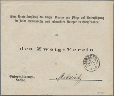 Br Thematik: Rotes Kreuz / Red Cross: 1871, 9.Mai, Bayern Portofreiheitsmarke Als Verschlußmarke Auf Briefumschlag Als " - Croix-Rouge