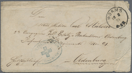 Br Thematik: Rotes Kreuz / Red Cross: 1871 Feldpostbrief Aus Worms M. Vs. Blauen Oval-o "..Frauen-Verein/(Rotes Kreuz).. - Croix-Rouge