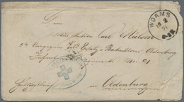 Br Thematik: Rotes Kreuz / Red Cross: 1871 Feldpostbrief Aus Worms M. Vs. Blauen Oval-o "..Frauen-Verein/(Rotes Kreuz).. - Red Cross