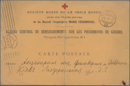 Br Thematik: Rotes Kreuz / Red Cross: 1914 Russland Vordruckkarte Mit Rs.Text Für Kriegsgefangene, Gebr. Am 10.12.14 V.P - Croix-Rouge