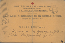 Br Thematik: Rotes Kreuz / Red Cross: 1914 Russland Vordruckkarte Mit Rs.Text Für Kriegsgefangene, Gebr. Am 10.12.14 V.P - Red Cross