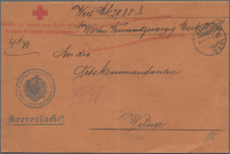 Br Thematik: Rotes Kreuz / Red Cross: 1916 Deutsches Reich Heeressache-WERT-Brief Mit Briefstempel V. Roten Kreuz Ab Fra - Croce Rossa