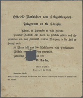 Br Frankreich: 1870: "Offizielle Nachrichten Vom Kriegsschauplatz" Abdrück (zur Information Der Soldaten) Eines H - Used Stamps