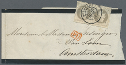 Br Frankreich: 1872, 2c. Grey Empire Laure, Horiz. Pair On (mourning) Wrapper From "BORDEAUX 26 MARS 72" To Amste - Used Stamps