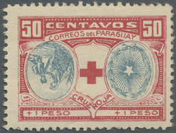 ** Thematik: Rotes Kreuz / Red Cross: 1922 Paraguay 50C. Rotkreuz-Marke Wurde Vom Argentinischen Roten Kreuz Der Gleiche - Red Cross