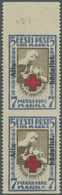 **/* Thematik: Rotes Kreuz / Red Cross: 1923, Estland. Lot Rot-Kreuz-Marken "Schwester Pflegt Verwundeten" Aufdruckausga - Croce Rossa