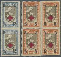 **/* Thematik: Rotes Kreuz / Red Cross: 1926, Estland. Lot Rot-Kreuz-Marken "Schwester Pflegt Verwundeten" Überdruckausg - Croix-Rouge