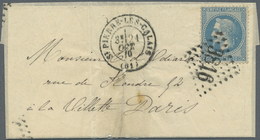 Br Frankreich: 1870, Folded Envelope Sent From ST. PIERRE-LES-CALAIS 21.10.70 To The Besieged PARIS. It Was Deliv - Used Stamps