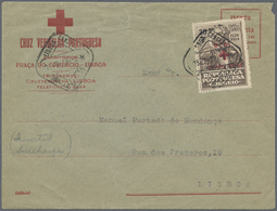 Br Thematik: Rotes Kreuz / Red Cross: 1929 Portugal 30 R. Portofreiheitsmarke Für Das Rote Kreuz Mit Rotem "kopfstehende - Croix-Rouge