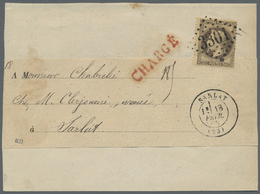 Br Frankreich: 1867, 30c. Brown "laure", Single Franking On (front Of) Registered Local Wrapper, Clearly Oblit. B - Used Stamps