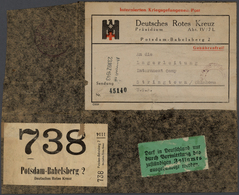 Brrst Thematik: Rotes Kreuz / Red Cross: 1943, Potsdam Babelsberg 2, Präsidium Deutsches Rotes Kreuz, Sehr Seltene Vordr - Red Cross