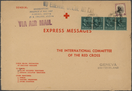 Br Thematik: Rotes Kreuz / Red Cross: 1945, 3.10., Großformatiger Vordruckumschlag "Express Messages The Int. Committee  - Red Cross