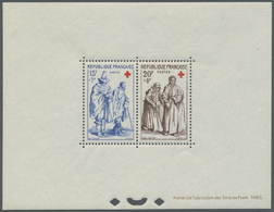 ** Thematik: Rotes Kreuz / Red Cross: 1957, France. Epreuve D'atelier For RED CROSS Issue Showing "Blind Man And Beggar" - Red Cross