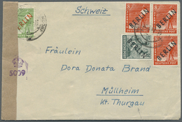 Br Berlin: 1949, Auslandsbrief Ab BERLIN-SCHMARGENDORF 30.3.49 In Die Schweiz. Frankiert Ist Der Brief - Andere & Zonder Classificatie