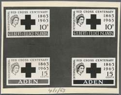 (*) Thematik: Rotes Kreuz / Red Cross: 1963, Red Cross Centenary Issue, Photo Proof Sheet With Each Two Differen Stamp P - Croix-Rouge