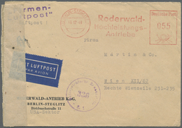 Br Berlin: 1949: Firmenumschlag Als FIRMENLUFTPOST EUROPA, Tarif II 55 Pf. ( 30 + 25 LP ) Mit ABSENDER- - Andere & Zonder Classificatie