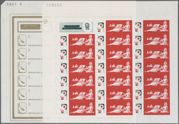 ** Thematik: Rotes Kreuz / Red Cross: 1969, Burundi. Progressive Proof (2 Phases) In Complete Miniature Sheets Of 20 (pl - Red Cross