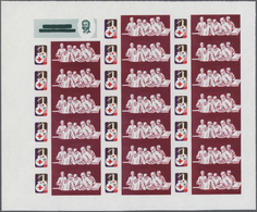 ** Thematik: Rotes Kreuz / Red Cross: 1969, Burundi. Progressive Proof (2 Phases) In Complete Miniature Sheets Of 20 (pl - Red Cross