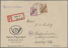 Br Berlin: 1949, 24 Und 60 Pfg Schwarzaufdruck Mit West-R-Zettel (ohne Kenntlichmachung Der Westwährung - Andere & Zonder Classificatie