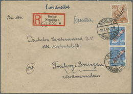 Br Berlin: 1949, Einschreiben Mit Ermäßigter Einschreibgebühr Durch Zweimal 20 Pfg. Rotaufdruck Dargest - Other & Unclassified