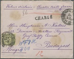 Br Frankreich: 1900, 1 Fr. Type Sage On "CHARGÉ" Letter With Value Declared "200 F" From LA FERTÉ-IMBAULT To Bida - Oblitérés