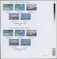 ** Thematik: Schiffe / Ships: 1975, Samoa Interpex New York Souvenir Sheet, Imperforated Collective Proof With Vertical  - Barche