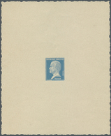 (*) Frankreich: 1923, Definitives "Louis Pasteur", Single Die Proof In Blue Without Value, Sized 10,5:12,7 Cm, Sig - Oblitérés