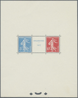 ** Frankreich: 1927, Strasbourg-Block Postfrischer Luxus-Block, Ohne Den üblichen Ausstellungsstempel Im Rand, In - Oblitérés