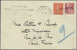 Br Frankreich: 1928, Flugpostmarke 'Ile De France' 10 Fr. Auf 90 C. Lilarosa, Taufrisches Luxusstück Und Zusatzfr - Oblitérés