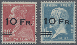 ** Frankreich: 1928, Flugpostmarken 'Ile De France' 10 Fr. Auf 90 C. Lilarosa Und 1,50 Fr. Blau, Einwandfrei Post - Used Stamps